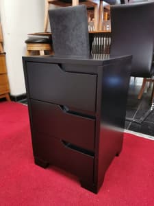 BRAND NEW black glossy bedside table