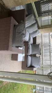 6 seater wicker outdoor setting