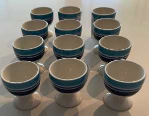 12 Johnson Brothers Egg Cups, Blue Stripe RRP $143 - FIXED PRICE