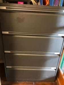 5 large four drawer heavy duty filing cabinets