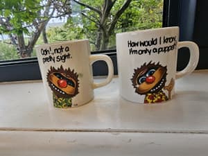 Agro coffee mugs x 2. From the 90s.