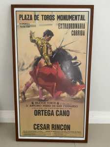 Framed poster: vintage Spanish period theme