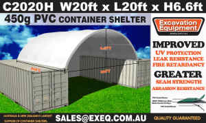 20ft x 20ft Container Shelter - With End Wall