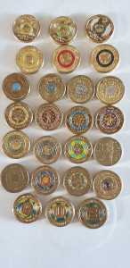 25 x Auncirculated coloured $2 coins
