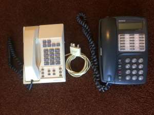 OLD TELEPHONES, HOME PHONE, MOBILE CHARGERS, FAX MACHINE