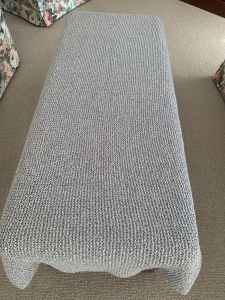 New never used grey knitted/woven throw rug