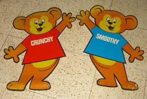 Rare Vintage Crunchy & Smoothy Peanut Butter Cardboard Cut-outs c1975