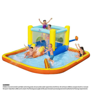 Bestway H2OGO! Bounce Water Park Inflatable Pool Slide w Electric...