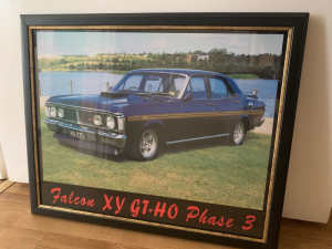 Falcon XY GT-HO PHASE III Poster 46x56cm NEW - FRAMED
