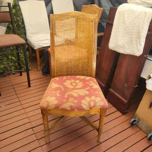 4 more dining Chairs $50 French Rattan Retro Look