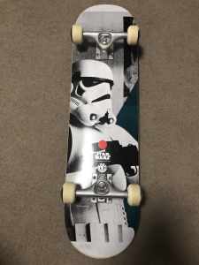 Element Star Wars stormtrooper skateboard.