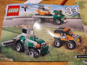 Lego Creator 3 in 1 Chopper Transporter 31043