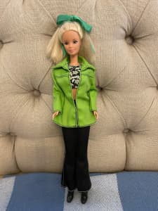 Vintage Barbie in Green and Black.