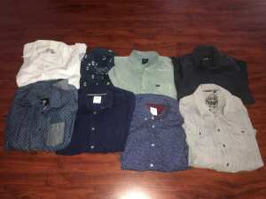 8x mens/ teen dress shirts (size Small ) bundle