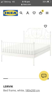 IKEA leirvik Queen bed frame for sale