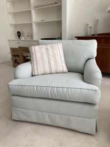 Moran armchairs, soft green