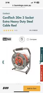 Extension cord reel