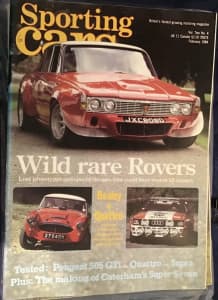 SPORTING CARS vintage magazines 1984, (4 issues) as new. 