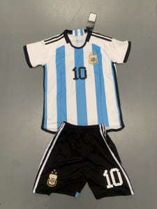 Kids Soccer training wear set, Messi Argentina jersey