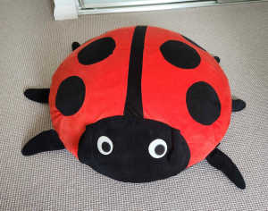 Inflatable ladybird seat Ikea Sagosten ladybug Blowup kid beanbag 70cm