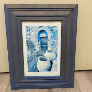 AUTHENTIC GREECE BY GEORGES MEIS FRAMED PICTURE MODERN ART HOME WALL