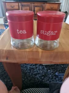 Tea and sugar containers 
