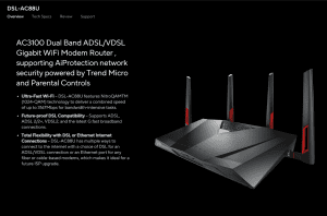 ASUS DSL-AC88U AC3100 Dual Band ADSL/VDSL Gigabit WiFi Modem Router