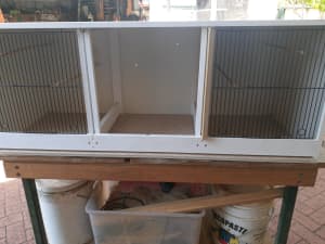 3 section breeding cage for small birds.