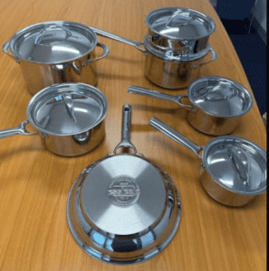 12 Piece - Essteele Copper Bonded Stainless Steel Pots - Made in Italy