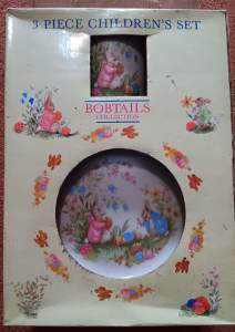Childrens Bobtails plate set / Bunnykins cup - new