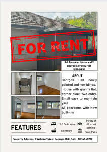 Open house 10.30am Saturday 23rd MAR House WITH 2 Bedroom Granny Flat