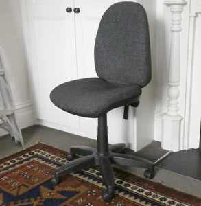 grey fabric adjustable office computer chair