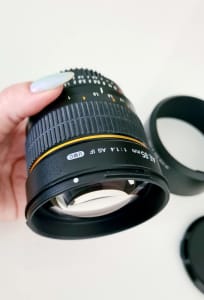 Walimex 85mm 1.4 lens, nikon mount