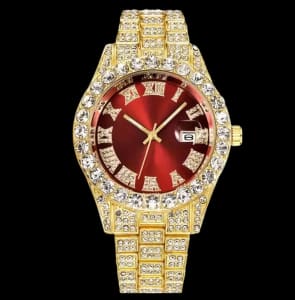 Iced Out Luxury Diamond Gold Plated Watch