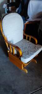 wooden recliner chair