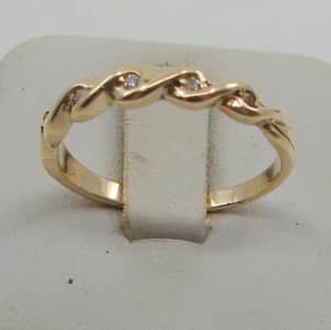 9ct Yellow Gold Ladies Diamond Dress Ring - Stock no 248118