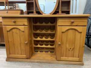 Sideboard or buffet with wine rack