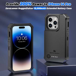 iPhone 13 Pro/14/14 Pro Battery Case Rugged Durable Portable WA