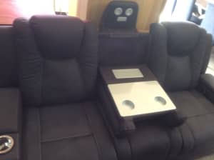 Electric 3 Seat Sofa w/USB ports and LED Lights