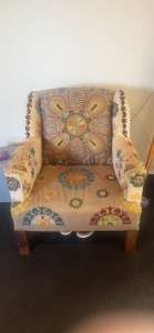Colourful Wingback Chair