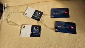 Ansett Golden Wing and Qantas Club Vintage Travel Tags