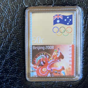 2008 Beijing Olympic 1/2oz Silver Proof Stamp Coin