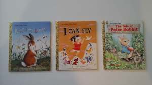 Little golden books 3 Lot Bundle Home for a Bunny, I Can Fly........