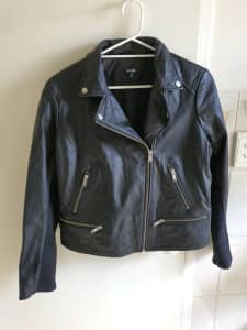 Emerge black lambskin leather jacket