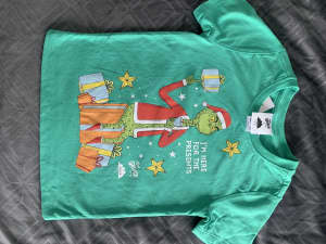 Kids Shirt Grinch Christmas Themed Size NEW Children’s Clothing