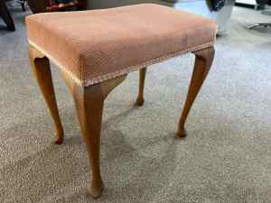 Vintage pink bedroom stool