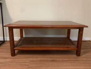 Coffee table with matching table with two draws