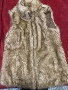 Women Sleeveless Fur Waistcoat Fluffy Vest Jacket Coat