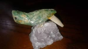 crystal with crystal parrot