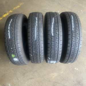 195/80R15c - 4 used tyres DUNLOP ENASAVE VAN 01 - 75% TREAD LEFT